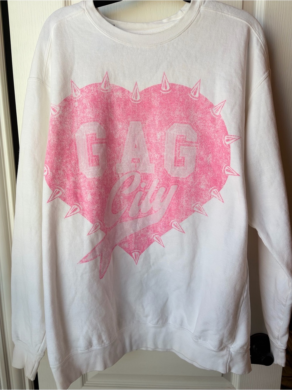 Nicki Minaj White Crewneck with Black Logo